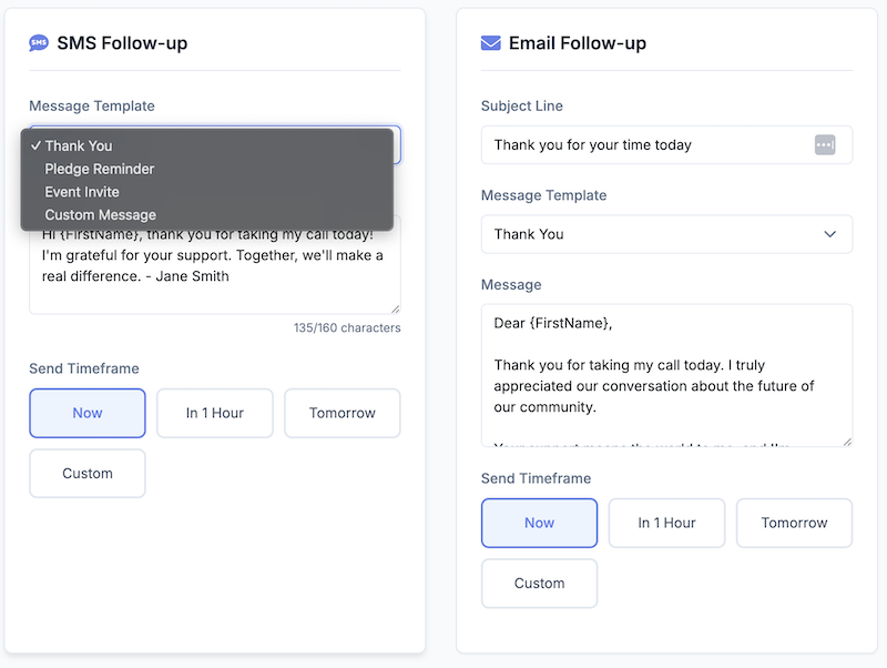 Communication tools and campaign messaging